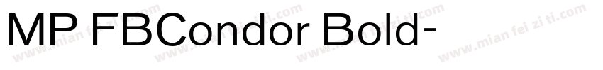 MP FBCondor Bold字体转换